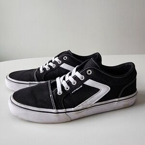 Airwalk Rieder Pro Shoes Womens 10 US Black White Canvas Low Top‎ Skate Sneaker